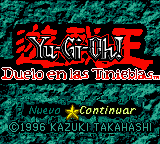 Yu-Gi-Oh! Duel Monsters III: Tri-Holy God Advent title screen for GameBoy Color